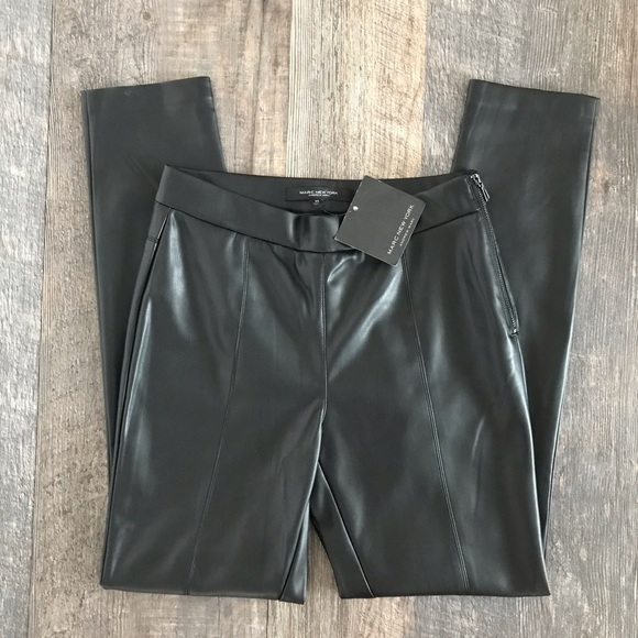 Andrew Marc Pants - Andrew Marc Black Faux Leather Pants